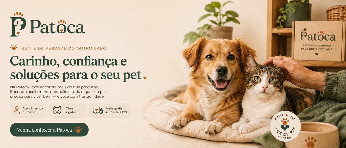 Patoca - carinho, confianca e solucoes para o seu pet. Frete gratis acima de R$99.
