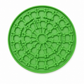Tapete lambedor de silicone verde para cães e gatos visto de cima
